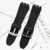 23 мм силиконовый ремешок для часов Swatch YOS440 449 401G 447 448 IRONY Спортивный водонепроницаемый браслет Инструменты Браслет Черный Синий