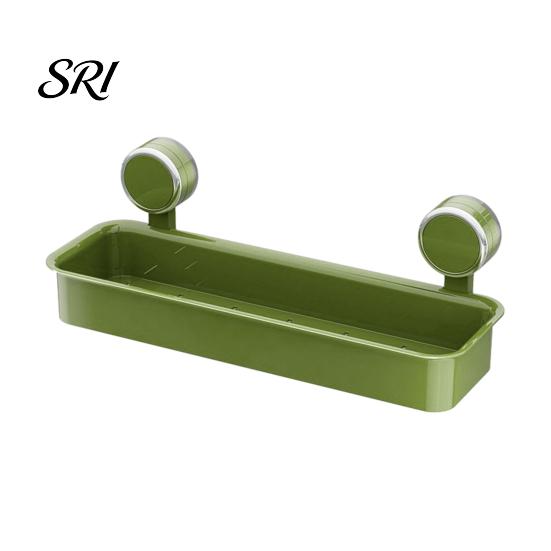 Bathroom Storage Organizer Rack with Suction Cup No-Drill Design Strong Toiletry Basket Load-Bearing Non-Slip Wall for Kitchen Damage-free