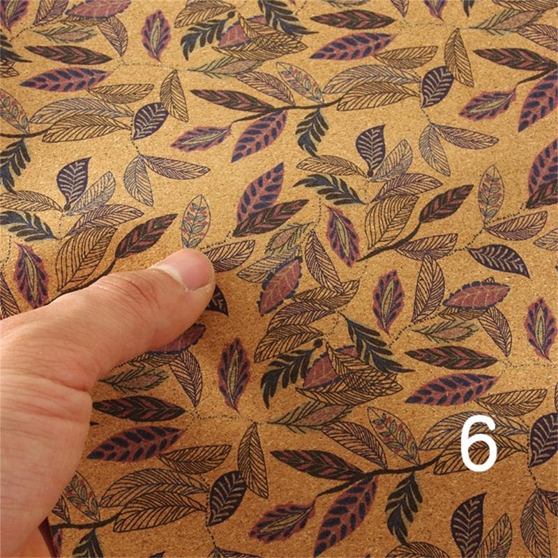 9 шт. 17,7''x11,8'' Пробковая ткань, Листы пробковой кожи с винтажным принтом для шитья, Поделок, Сумок, Кошельков, Кошелька, Упаковка