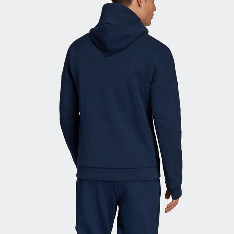 Adidas Basketball Sports Hooded Jacket Men Outerwear Collegiate-Navy DY3235