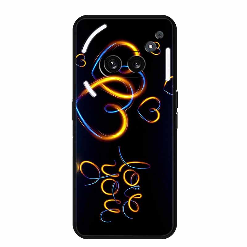 Чехол для Nothing Phone 2A 2 A Модный принт Черный силикон Мягкая задняя крышка Чехол для Nothing Phone 2a Чехол Phone2A Сумка 6.7"