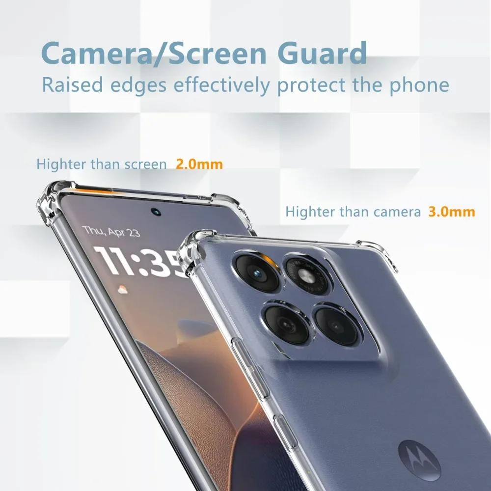 EUCAGR Амортизирующий чехол с подушками безопасности для полной защиты Motorola Edge 70 60 50 Fusion edge 50 Pro Neo Мягкий ТПУ Силиконовая задняя крышка Чехлы