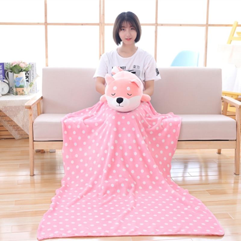 1 шт. 58 см кавайная плюшевая игрушка собака акита мягкая игрушка кукла для детей мягкая подушка с одеялом C