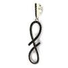 [L6688] - Черный серебряный кулон «Сисси» (бесконечность)