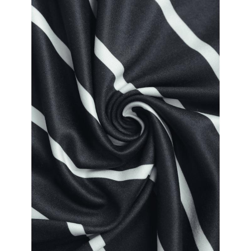 Черная полосатая футболка, женская повседневная футболка с длинными рукавами и круглым вырезом, пуловер для поездок на работу, простая свободная футболка, новая мода на осень