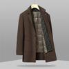 Men's Woolen Coat Business Casual Scarf Collar Removable Down Liner Double-sided Woolen Coat Jacket