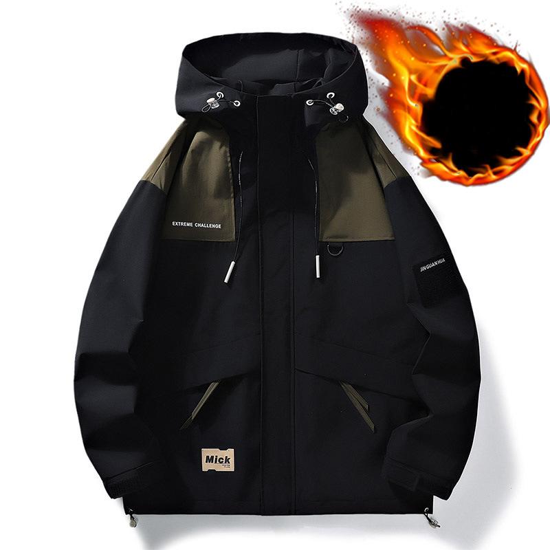 M-8XL Большая куртка мужская с капюшоном Водонепроницаемое большое свободное пальто