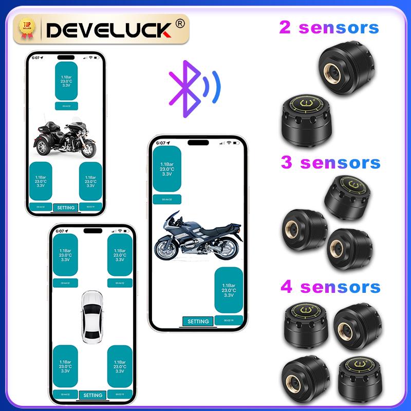TPMS система контроля давления в шинах беспроводной Bluetooth 5.0 датчик шин автомобиля мотоцикл автомобиль мобильный телефон дисплей для Android IOS
