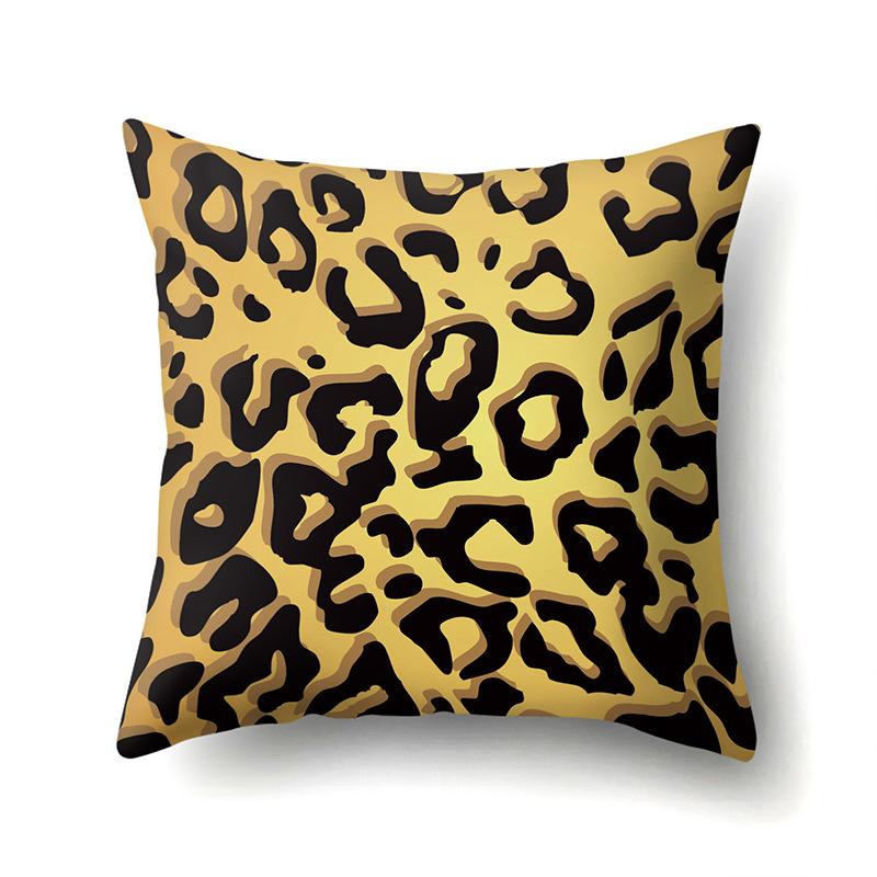 Nordic Leopard Pattern Modern Abstract Polyester Pillowcase Car Decoration Home Printed Waist Rest Pillowcase