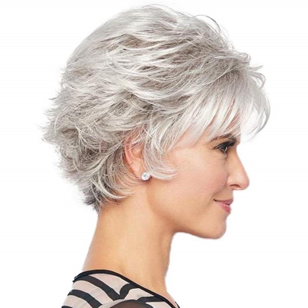 Short Red Wine Brown Synthetic Hair Wigs Black Women Female Haircut Puffy Curly Natural Wig