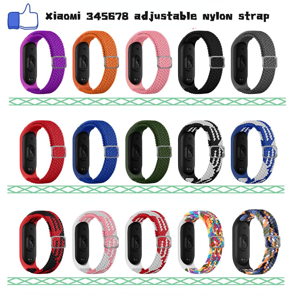 NEW Nylon Loop For Xiaomi Mi Band 7 Nfc Smartwatch Wristband Sports Miband7 Correa Replacement Bracelet Smart Band 6 5 4 3 Strap