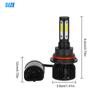 2Pcs 9007 Hb5 Led Headlight Bulbs Conversion Kit High Low Beam Car Headlight Single-Beam 6500K Super White