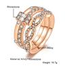 3 Pcs / Set Charm Fashion Ring Ladies Rhinestone Couple Ring Woman Engagement Wedding Jewelry