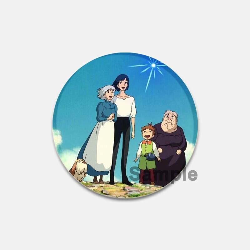 58 мм Ghibli Studio брошь мультфильм «Ходячий замок Хаула» значки для косплея эмалированные булавки коллекция нагрудник для рюкзаков декор одежды