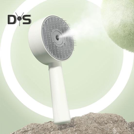 Паровая щетка для домашних животных 4-в-1, расческа для удаления шерсти с кнопкой пуска и резервуаром, аккумуляторный инструмент для ухода за кошками и собаками