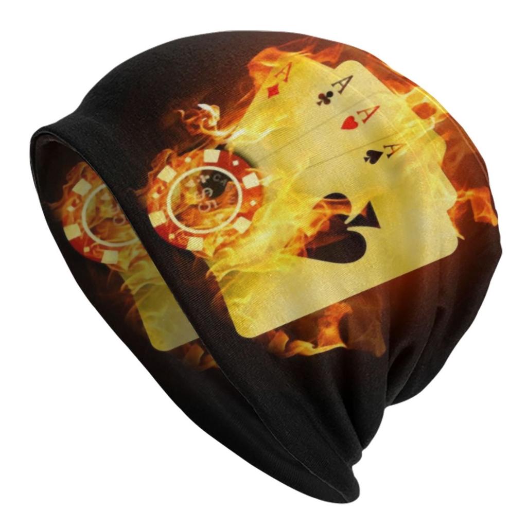 Крутые шапки с капюшоном для покера, вязаные шапки в стиле хип-хоп для женщин унисекс, осенне-зимние теплые шапки для азартных игр, карточные игры, шапки с черепами