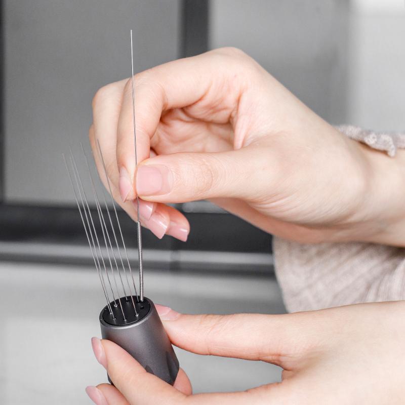 Темпер для кофе, иглы из нержавеющей стали, мешалка для порошка эспрессо, распределитель выравнивателя WDT, инструменты для перемешивания кофе, аксессуары для бариста