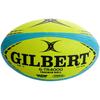 Gilbert G-TR4000 Мяч для регби Gilbert, Тренировочный мяч, Размер 4, Сине-зеленый x Желтый [Параллельный импорт]
