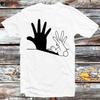 230 Gsm 100% Cotton Rabbit Hand Shadow T Shirt Vintage Retro Cool Gift Mens Womens Unisex Cartoon Anime Top Tee B686