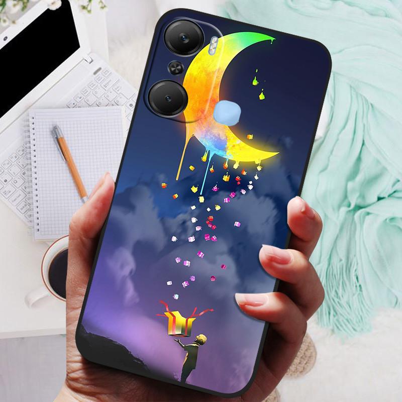 Для чехла Infinix Hot 12 Pro Черная крышка Лев Волк Силиконовые Мягкие Задние Чехлы Для Infinix Hot 12i Hot12 Pro / Hot 20 5G Чехол-накладка