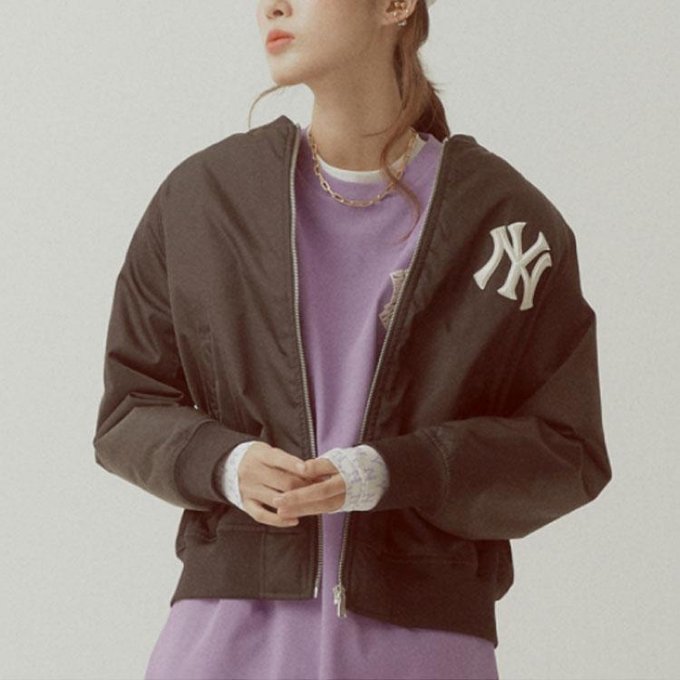 New MLB Base Logo Jackets Unisex Black 31JPU0111-50L