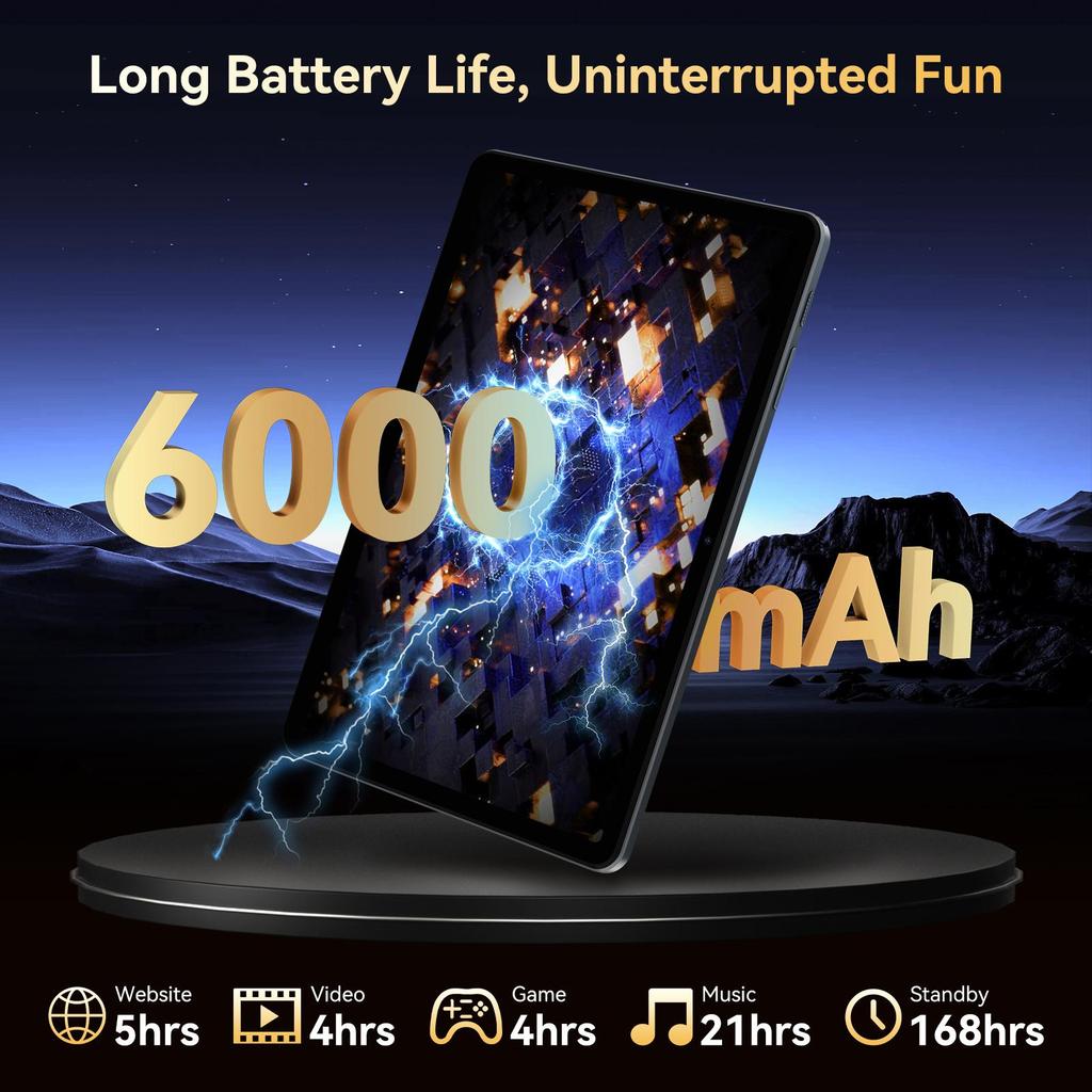 TABWEE T80 Set Android 15 6GB RAM 128GB ROM Tablet 10.1 Inches 1280x 800 FHD Display Octa Core UMS312(T310) PC Tablet