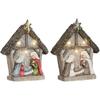Crèche De Noël - HOME ESPRIT - Multicolore - Magnésium - 27,5 X 10,5 X 34,5 Cm - 2 Unités