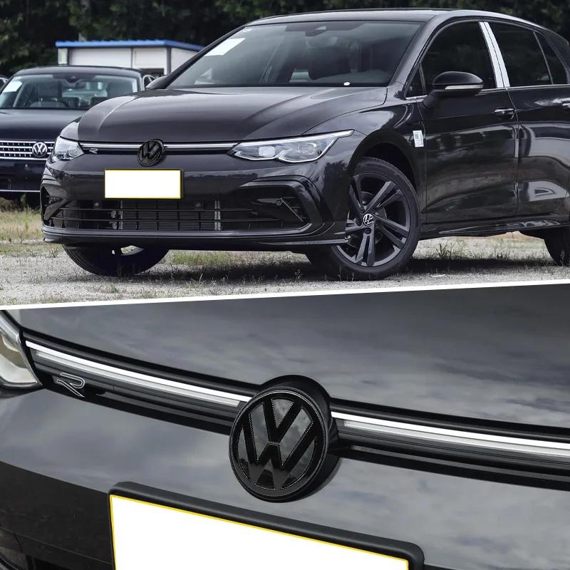 For VOLKSWAGEN VW 2Pcs VW Golf 7.5 ABS Car Logo Cover Front Grille Badge Rear Trunk Emblem Sticker Accessories For Volkswagen Go