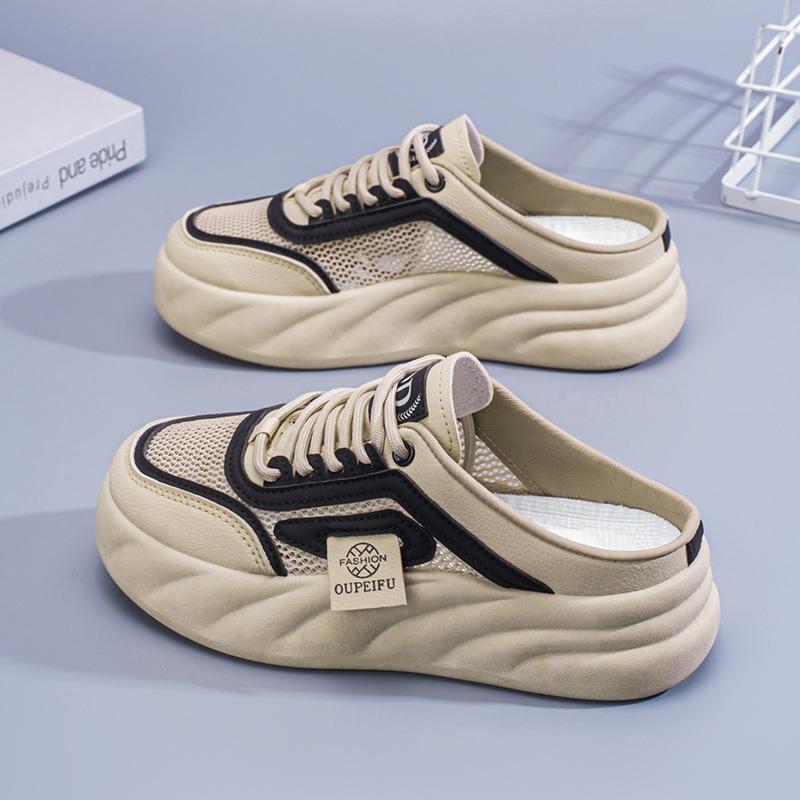 Новая женская обувь, одноногие сандалии, универсальная обувь с полушлепками с вырезами