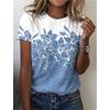 Летняя женская футболка, модные топы с короткими рукавами, повседневная футболка с круглым вырезом и 3D цветочным принтом для женщин, одежда Y2k, свободные футболки, топы