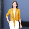 Женский легкий кардиган, блузка, женская шаль с длинным рукавом, пальто, куртка на шнуровке, прозрачная