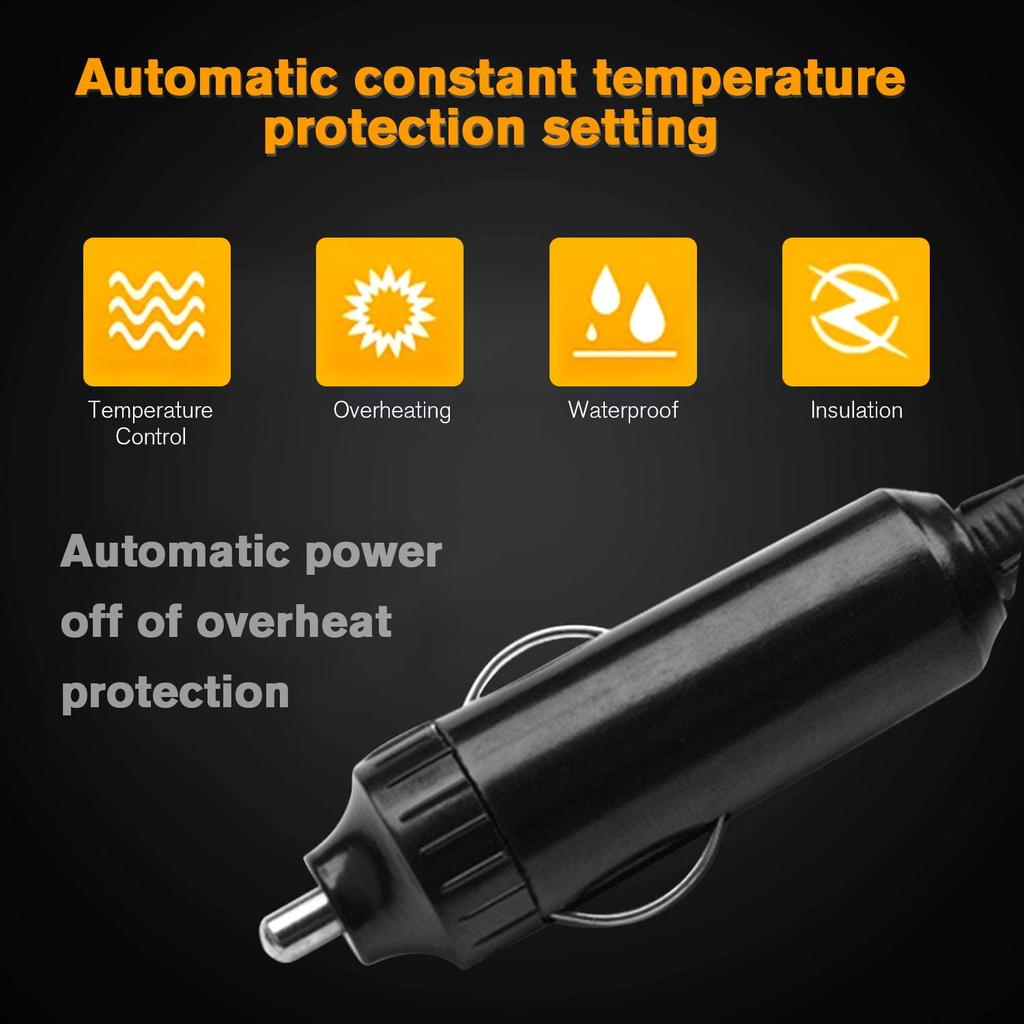 2 In 1 Car Heater, 12V 150W Automobile Windscreen Fan with Fast Heating Defrost for Auto Ceramic Heater Fan