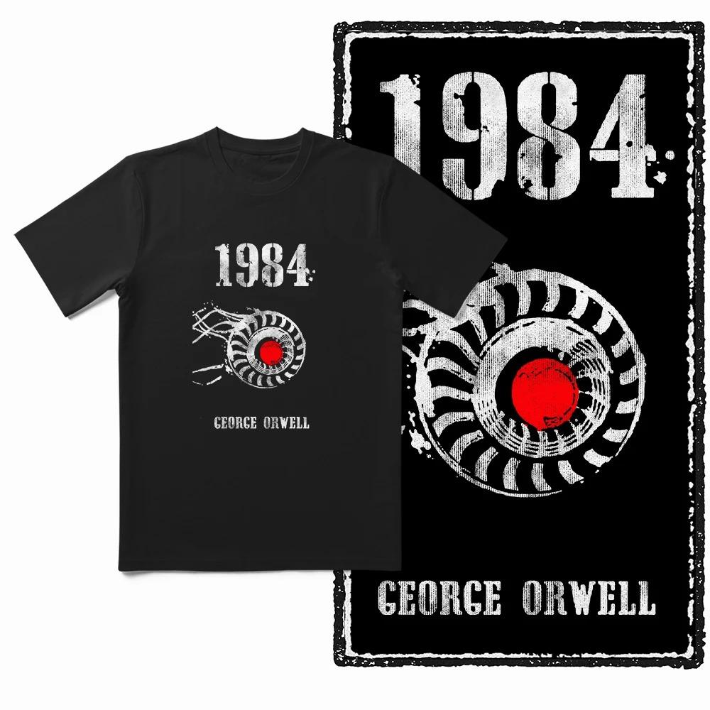 2026 Coolmind U0014-T2 1984 Футболка унисекс с графическим принтом, круглый вырез, свободная футболка для мужчин и женщин, хлопковые футболки