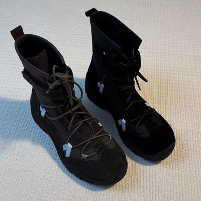 Версия из мягкой кожи~ Модные ретро ботинки Мартин на платформе женские на шнуровке на липучке спортивный стиль повседневные ботинки-локомотивы одинарные ботинки женские