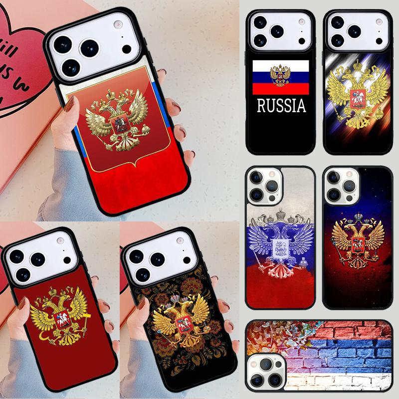 Russia Russian Flags Emblem Bumper Phone Case For Apple iPhone 17 Air 16E 15 14 Plus 13 12 11 Pro Max Mini Funda Cover