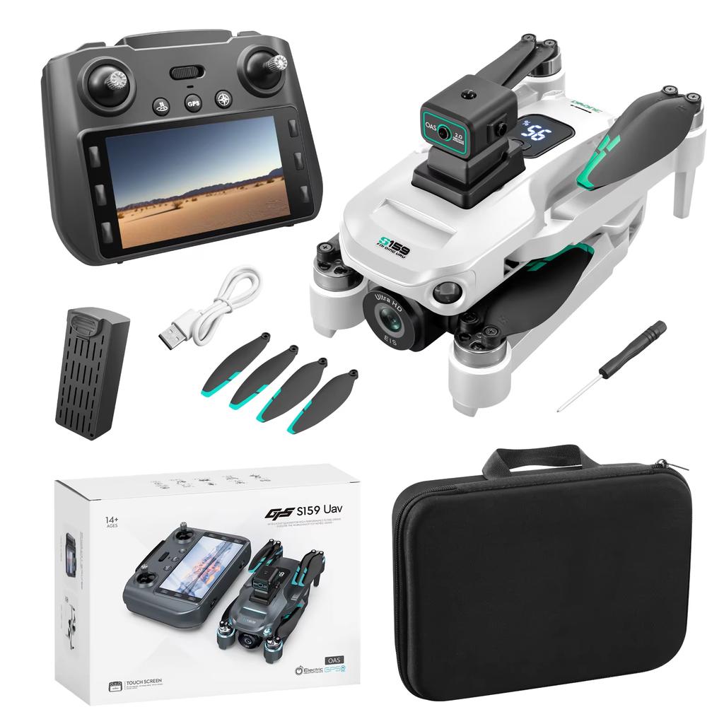 2025 S159 GPS RC Drone 5G 8K HD ESC Photography Двойная камера Professional WIFI FPV Backhaul Screen Obstacle Avoiding Butterfly Quadcopter Toy