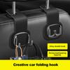 Универсальный складной автомобильный крючок для заднего сиденья автомобиля, крючки для подголовника, двойной держатель для крючков, аксессуары для хранения в салоне