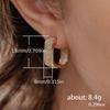 Hanmade Fashion Retro Temperament Ear Studs Hong Kong Style Earrings Women Fashion Micro-inlaid Zirconia