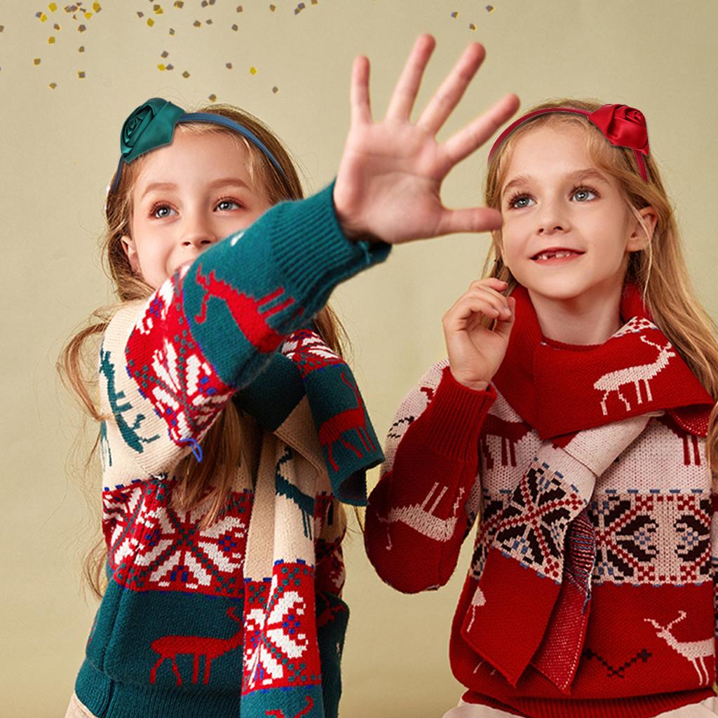 Повязка на голову для девочек с атласным цветком розы, винтажный стиль, аксессуары для волос, головной убор для свадебного костюма, ручная работа