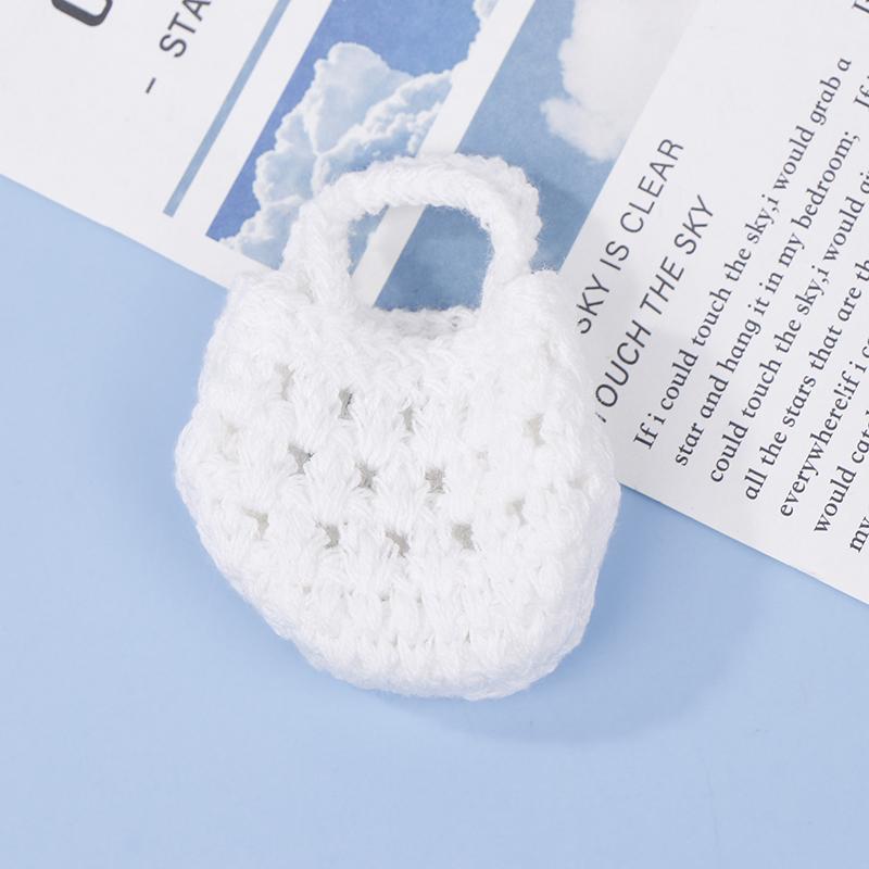 Милая мини-кукла с полой маленькой сумкой, аксессуары для вязания крючком из шерсти, кукла из хлопка, украшение BJD