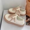 Женская обувь, новые тенденции, красочные парусиновые кроссовки на шнуровке для женщин, повседневные дышащие удобные белые туфли без шнуровки на плоской подошве