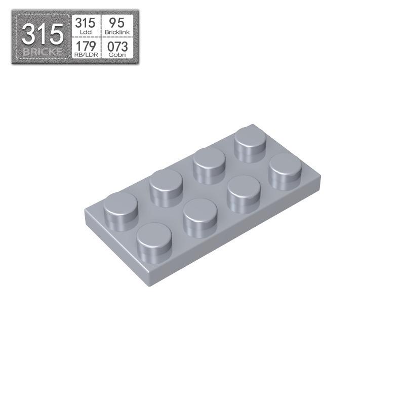 BRICKE 2x4 Compatible Building Plates for LEGO 3020 MOC Parts - Small Thin Bricks