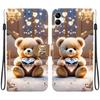 Чехол-книжка из искусственной кожи ручной работы для Samsung A04e/F04/M04 (SM-A042F/E045F/M045F)- Противоскользящий ударопрочный чехол с ремешком на запястье и дизайнами в виде сердец/роз и кошек