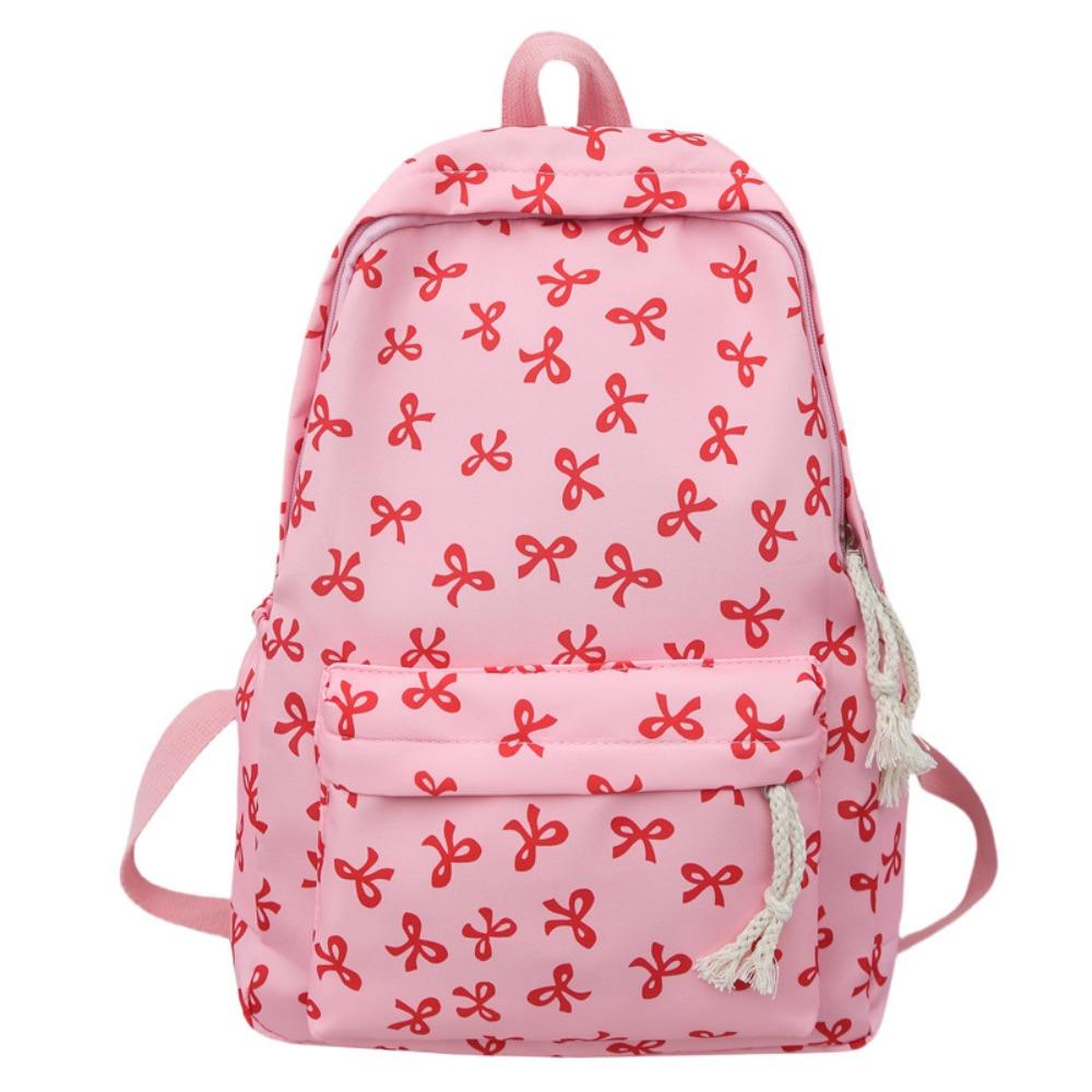 Large Capacity Bow Backpack Lightweight Teenagers Shoulder Bag Students School Bag Ladies/Girls