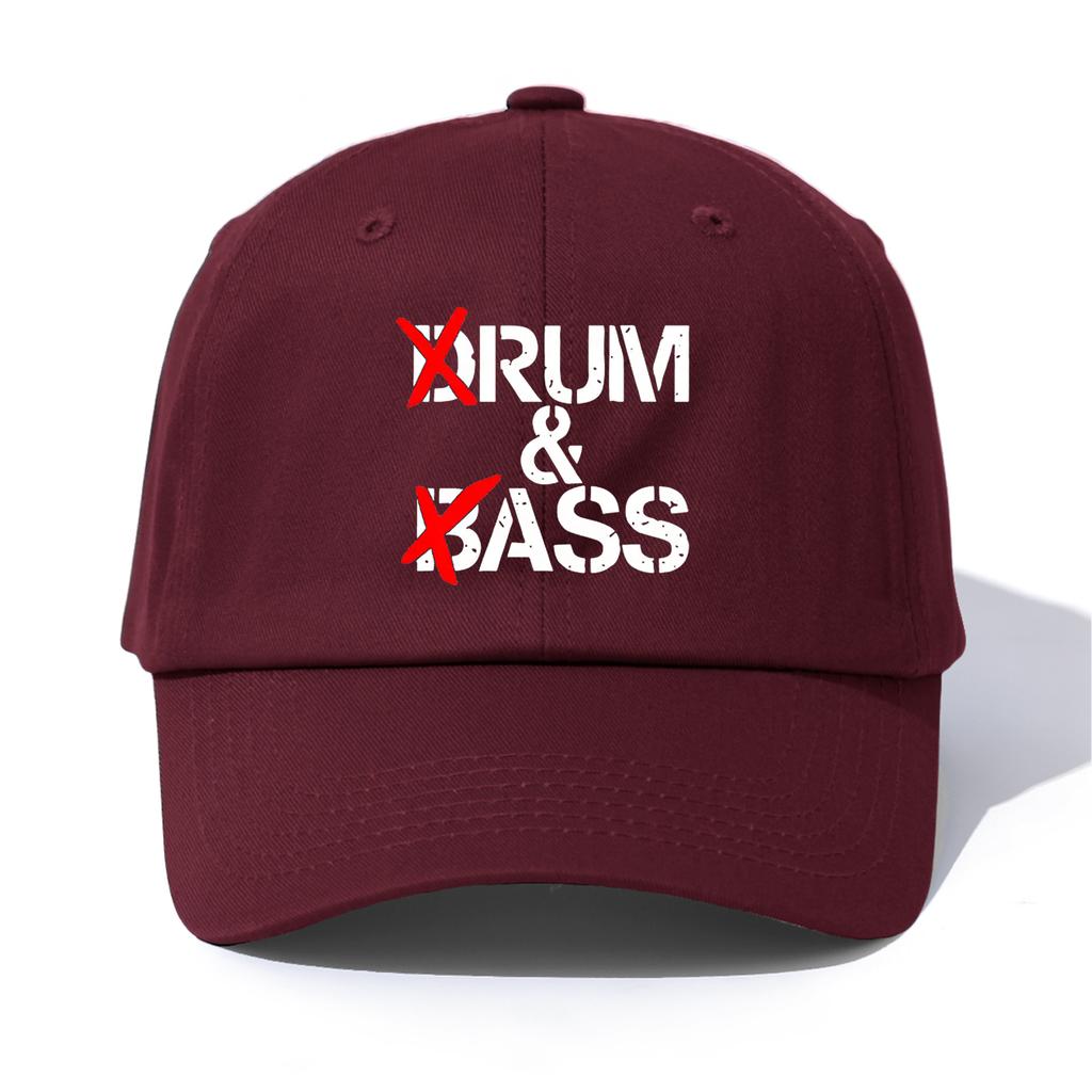 1 шт. Бейсболка с принтом Drum&Bass для взрослых, Минималистичный ретро-стиль, Повседневная, Мягкая, Регулируемая, Кепка-папа, Идеально в качестве подарка