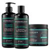 Shampoo, Conditioner and Mask Kit with Coconut and Argan Oil - For Brittle Hair - Sulfate, Paraben, Silicone Free - 3x500 Ml