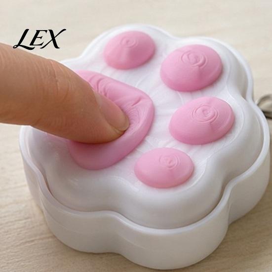 Cat Paw Fidget Clicker Keychain, Stress Relief Kitten Relaxing Toys Toy, Backpacks Handbag Purse Charm Keyring for Women Girls Keychain Accessory
