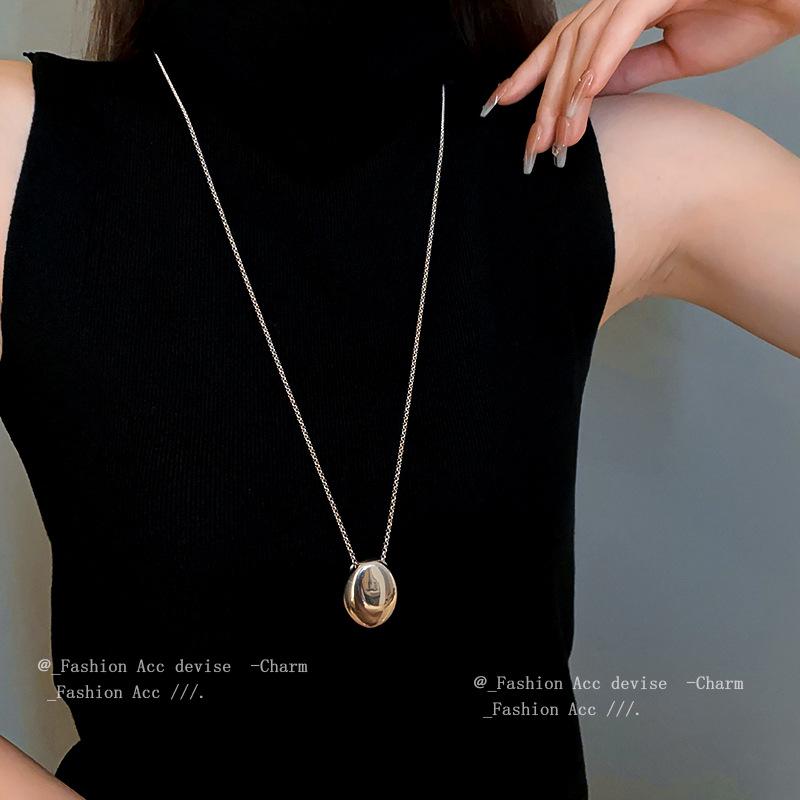 Овальное колье-цепочка из титановой стали - Стильные украшения из нержавеющей стали