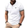 Men Summer Sport Stand Collar Polo Shirt Men Short Sleeve 3D Digital Print Golf Polo Shirt