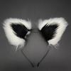 Плюшевый ободок с кошачьими ушками Прочный металлический ободок Универсальный дизайн Обруч для волос Реквизит для косплея Аксессуар для волос